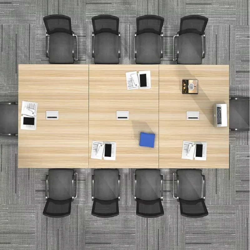 Meeting Room Teak Wood 8 Person Modern Conference Tables