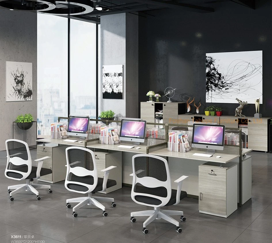 Modern Elegant Melamine Staff Workstation Office Table Partition