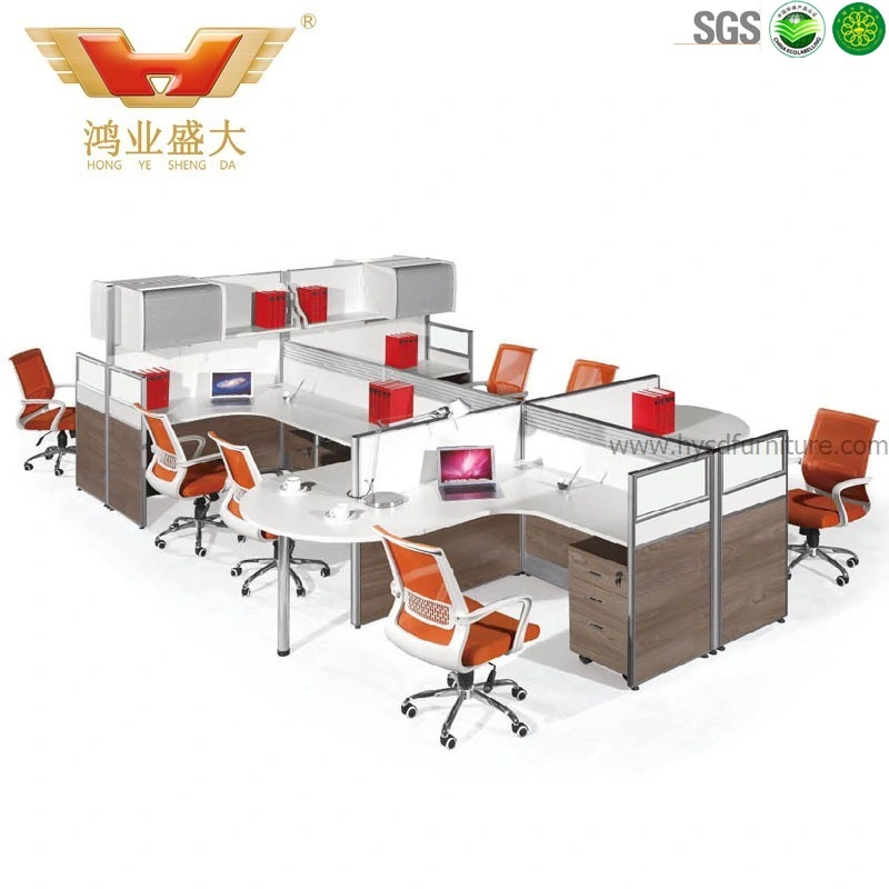 High Quality Modern 8 Seater Office Staff Workstation Partition (HY-P02)
