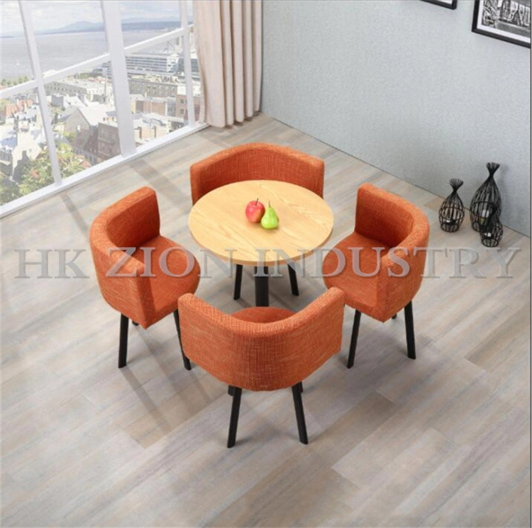 Natural Walnut Wood Conference Table Office Leather Chairs and Round Tables Office Meeting Wooden Coffee Table Home Office Desk Negotiating Table