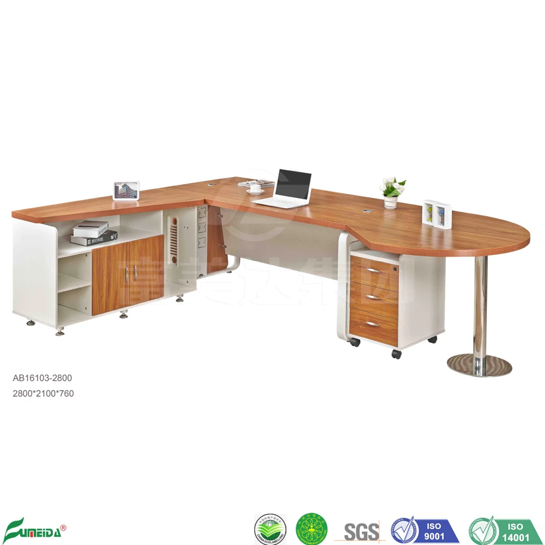 Wood Furniture Office Executive Table Manager Desk with Metal Legs