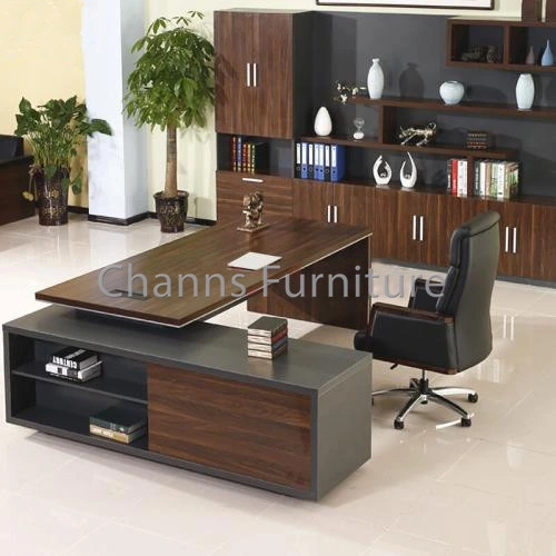 Luxury L Shape Office Furniture Wooden Executive Desk with Extension Table (CAS-ED31433)