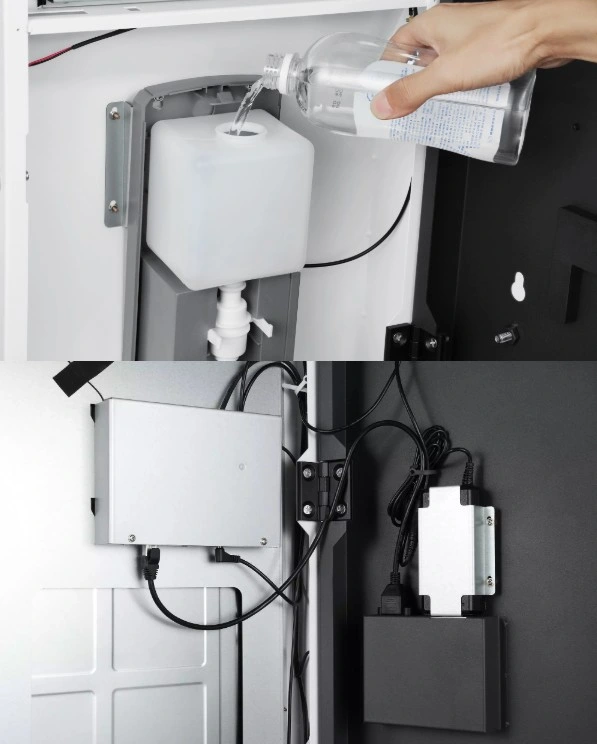 Ad Player Digital Sigange with Automatic Hand Sanitizer Dispenser for Hospital/Meeting Room/Reception Desk/Hotel