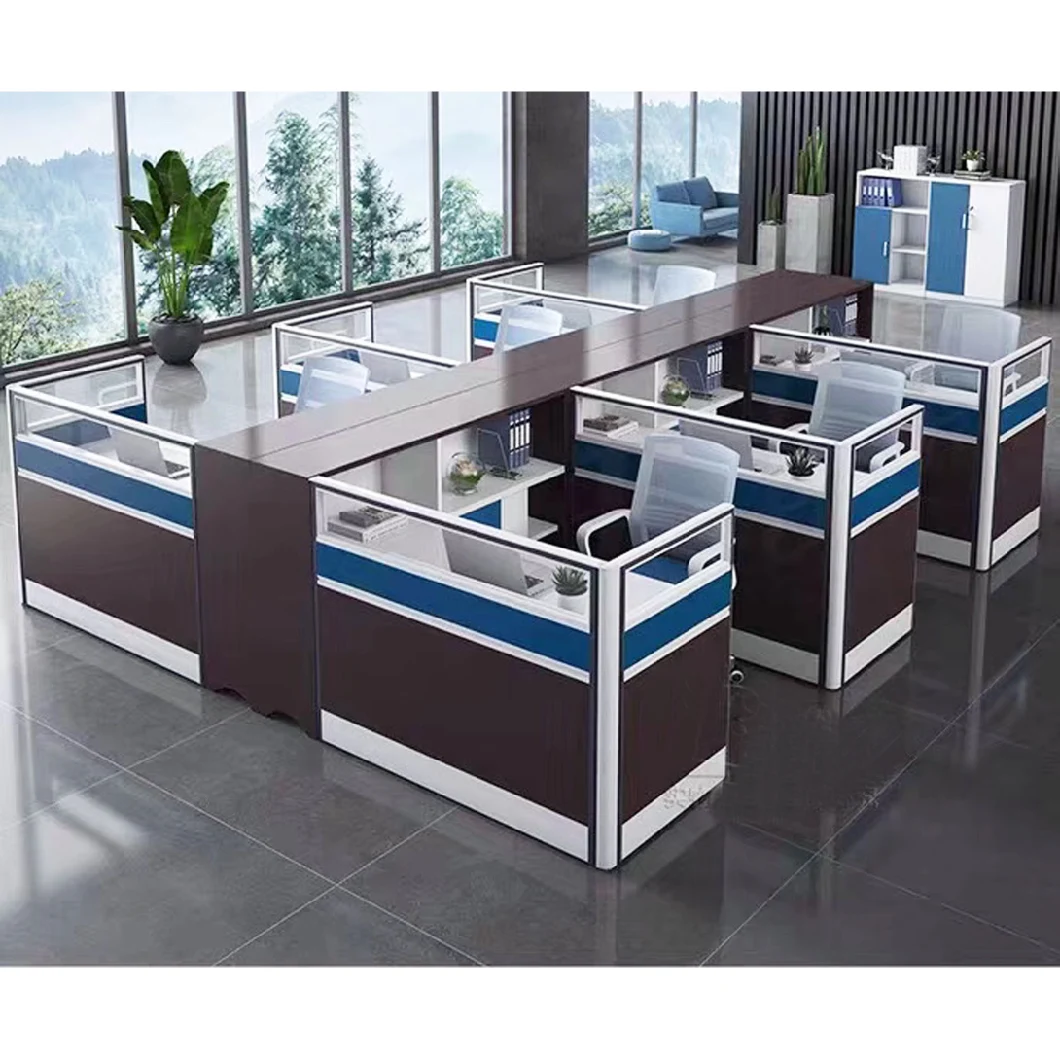 Melamine Office Workstation Office Systems Furniture for 3 Person (SZ-WSR127)