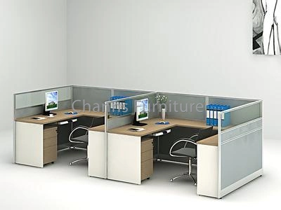 Project U Shape Office Table Wooden Partition Office Cubicle (CAS-W31486)