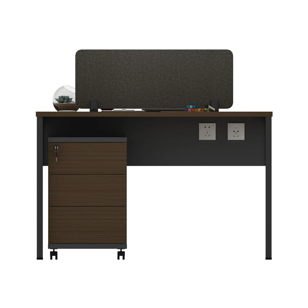 Ergonomic Soundproof Partition Office Workstation Desk with Side Cabinet