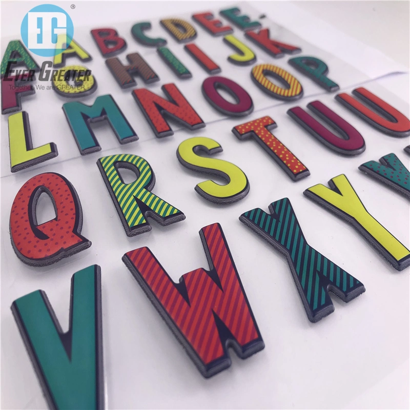 Custom Letter 3D PU Leather Stickers, Self-Adhesive Alphabet Letter Stickers PU Leather Sticker