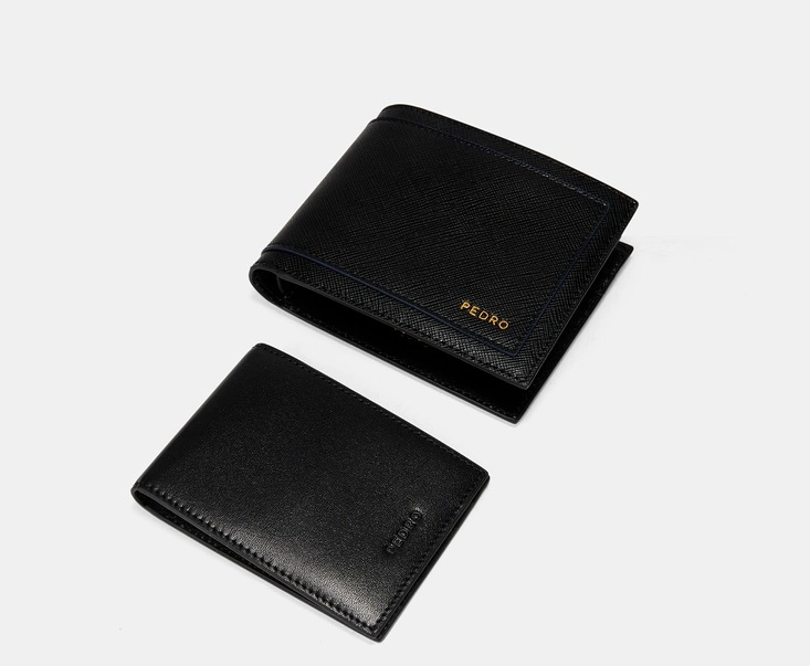 2021 Popular Slim Men Wallet PU Leather Handmade PU Wallet Custom Logo Bifold Wallet