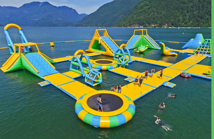 2019 New Popular Inflatable Water Park Slide with Big Pool for Kids, Inflatable Water Pool Park