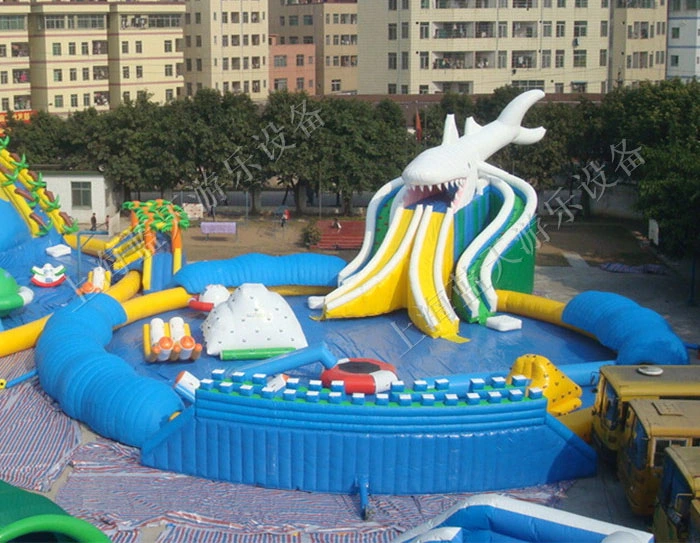 2019 New Popular Inflatable Water Park Slide with Big Pool for Kids, Inflatable Water Pool Park