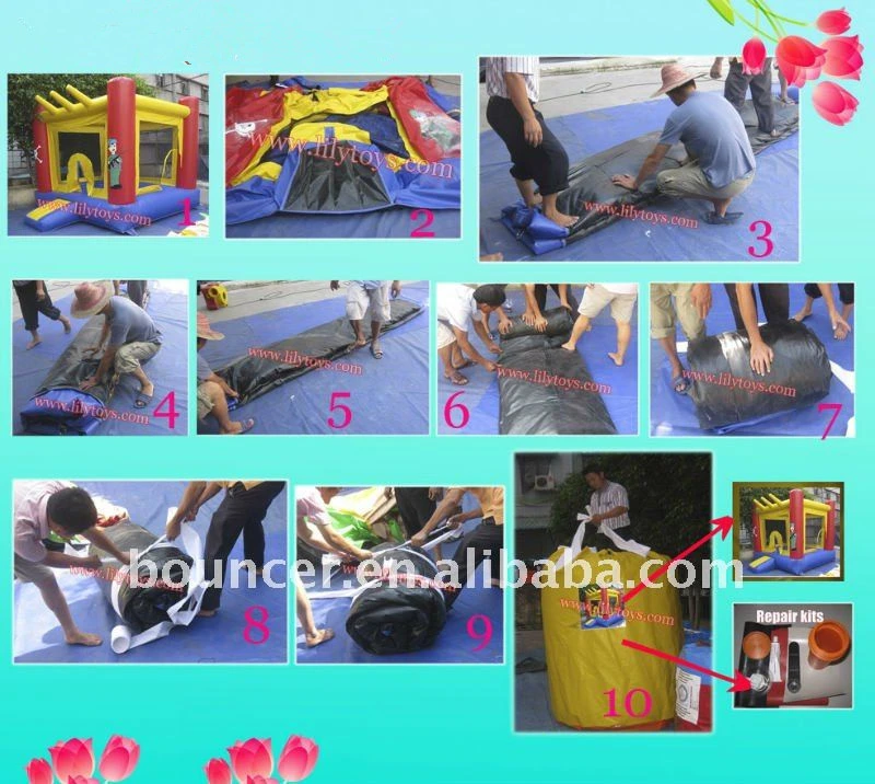 Inflatable Trampoline Park for Kids, Inflatable Pig Peggy Cartoon Theme Inflatable Slide