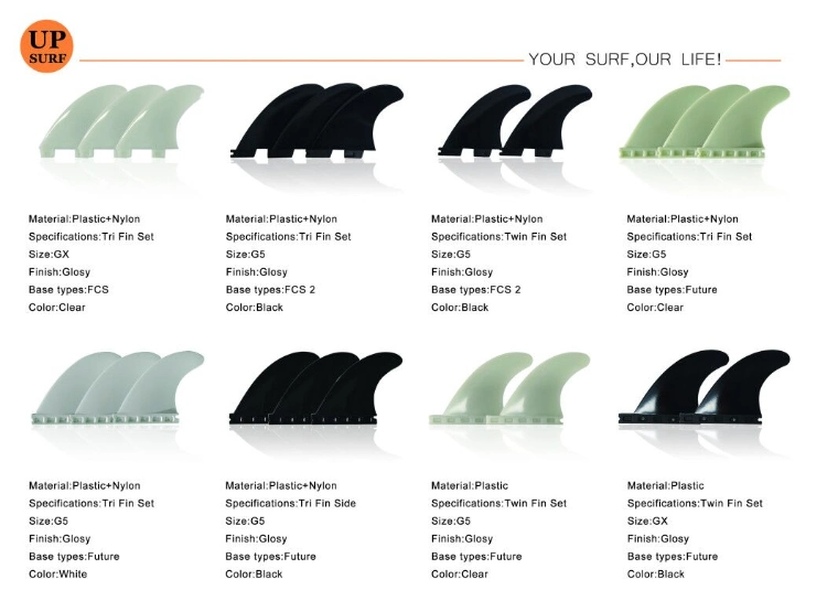 Cheap Rainbow Fiberglass Surfboard Fins Fcs/Future Carbon Fins