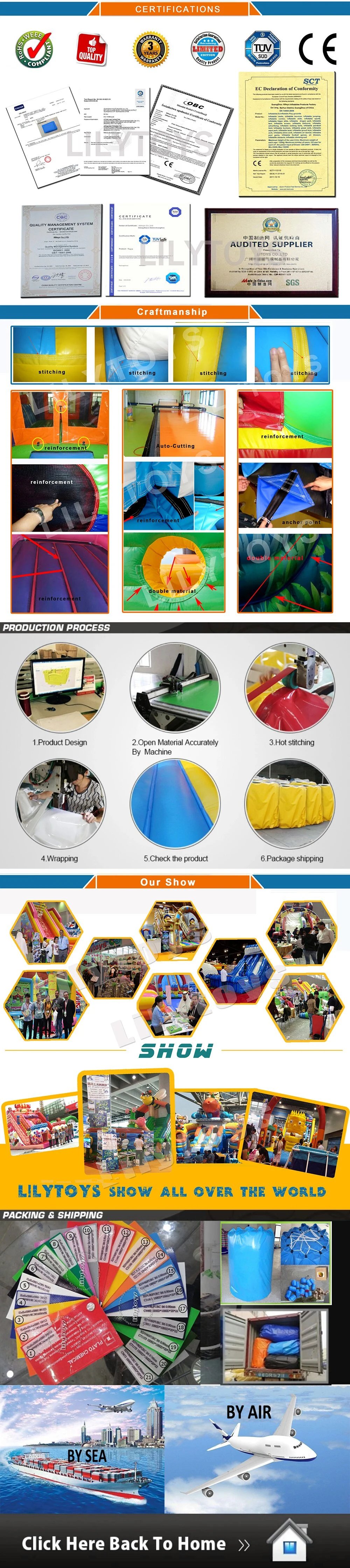 Durable Inflatable Kids Playground, Inflatable Bouncing Castle with Safe Net, Inflatable Trampoline Fun Park