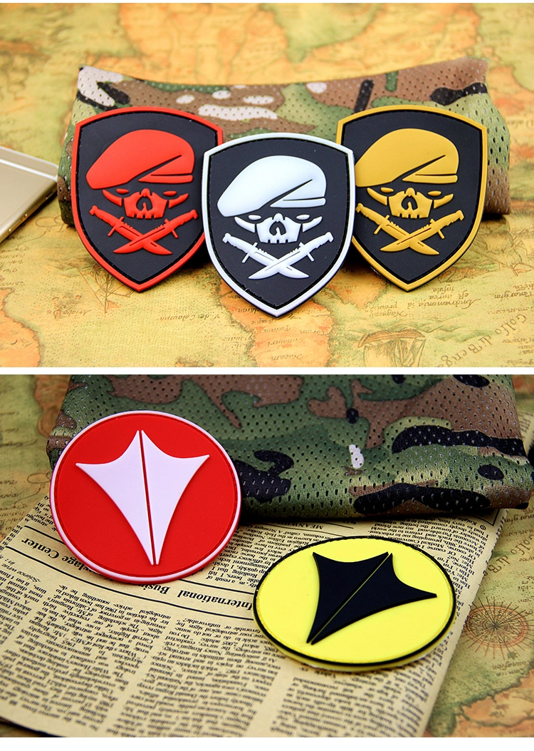 Customized Tactical Medical Rescue Military Team Codenamed Luminous Soft PVC Rubber Hook and Loop Badges Patches