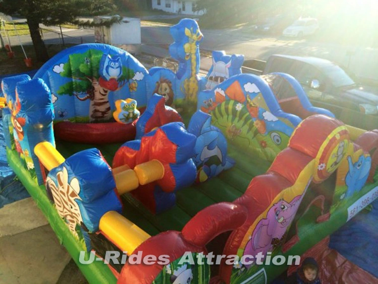 Zoo inflatable jumper inflatable bouncer combo inflatable air jumping castle for kids