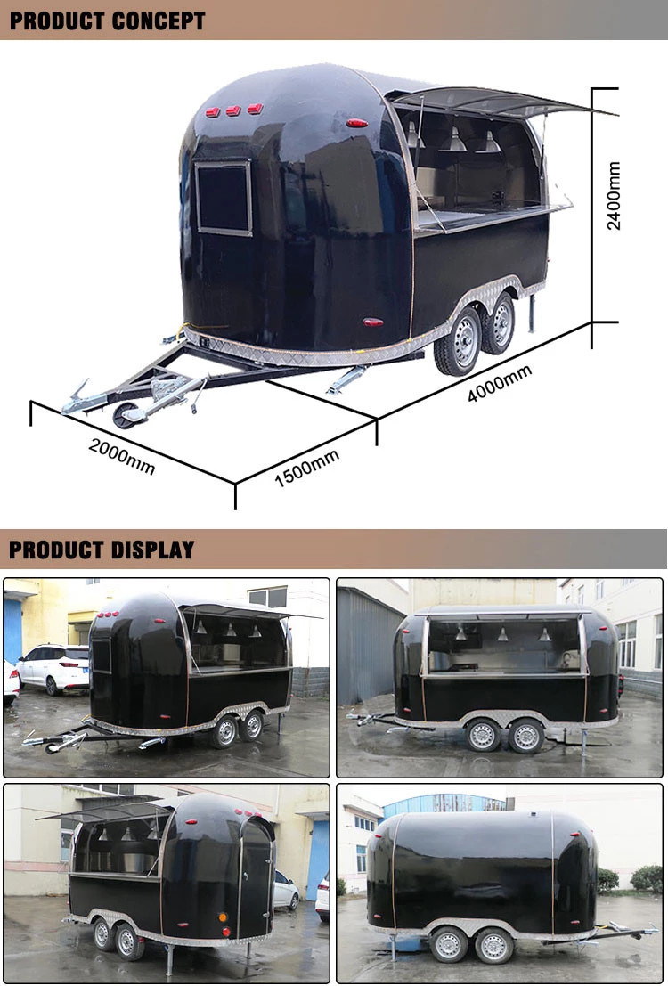 High Quality Mobile Snack Sale Food Cart Hamburgers Carts Food for Sale