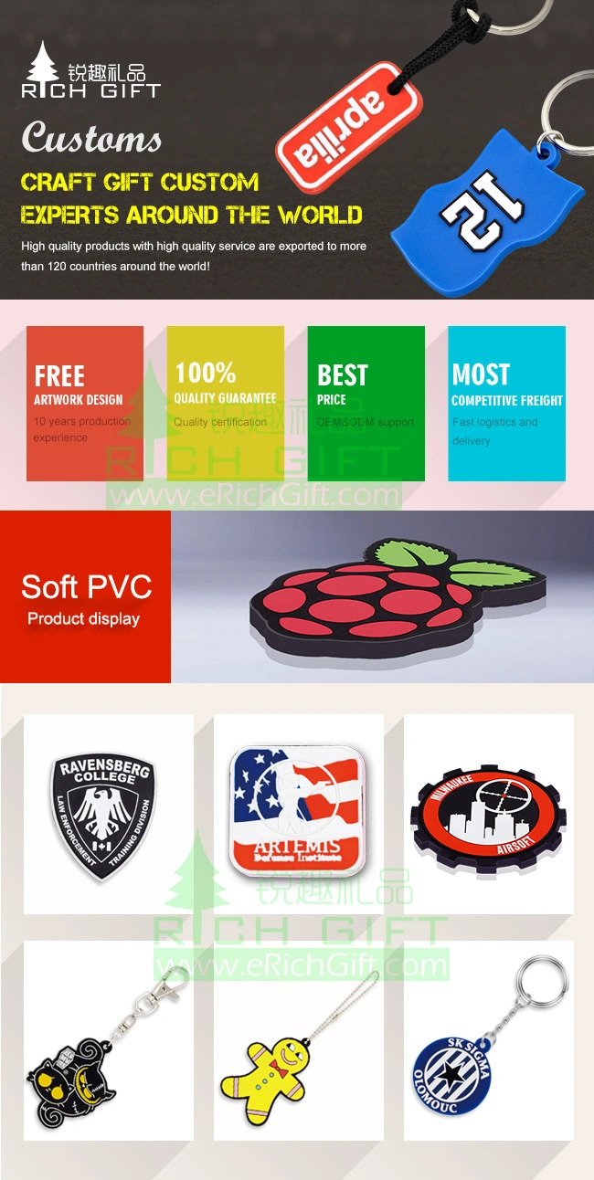 Custom Shape and 3D Logo Rubber PVC Fridge Magnet for Promotion Gifts