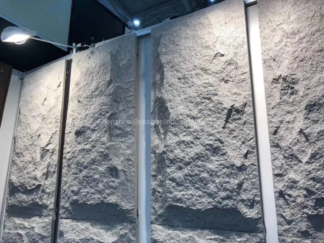White Big Faux Mushroom Stone Panels Artificial Large Size Rock Slate Siding