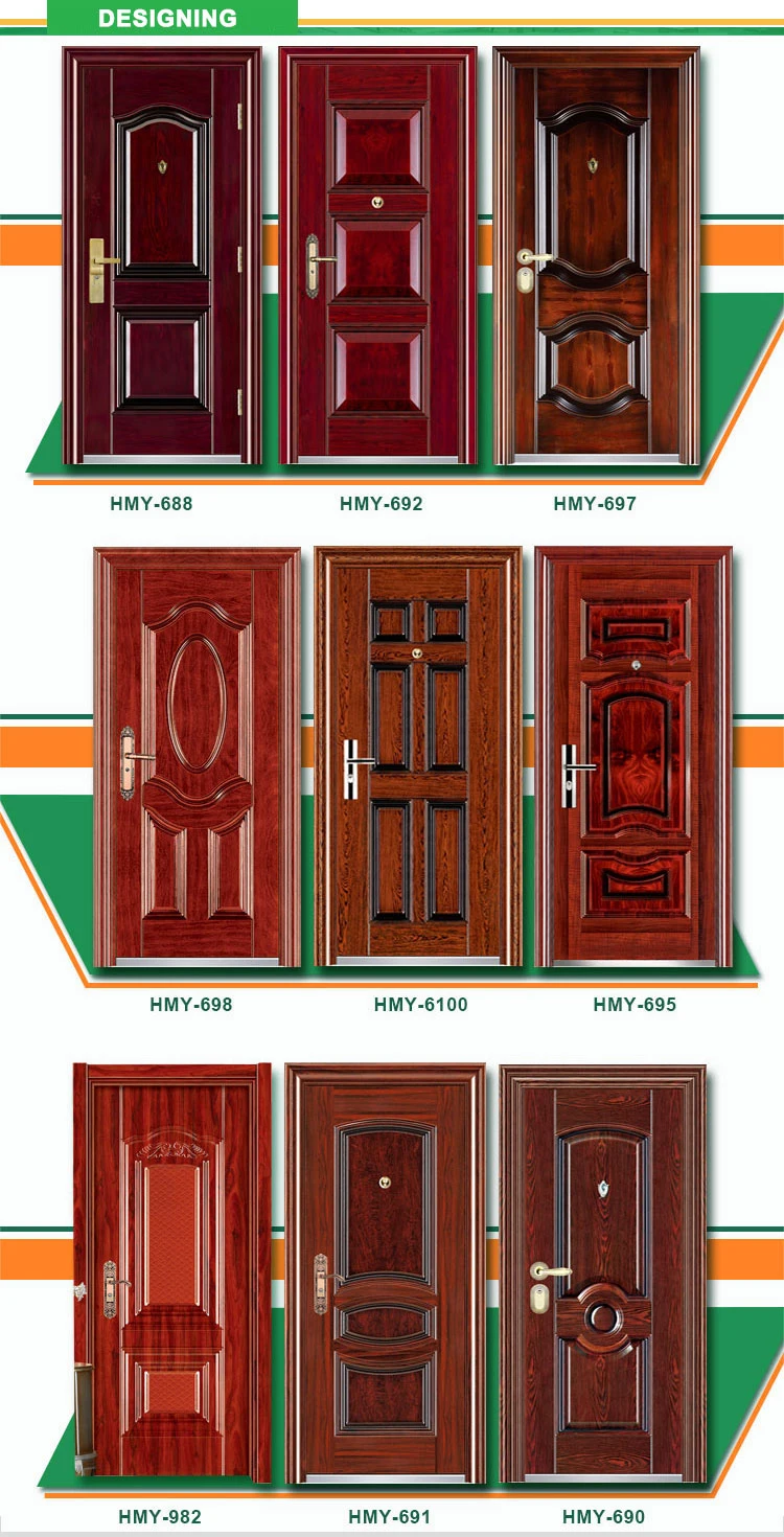 China Manufacturer Entry Security Fire Rated Steel Doors with Cheap Price