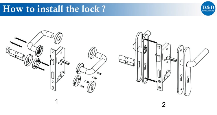 Best Price Fire Door Fire Rated CE Mortise Handle Lock Set for Fire Door