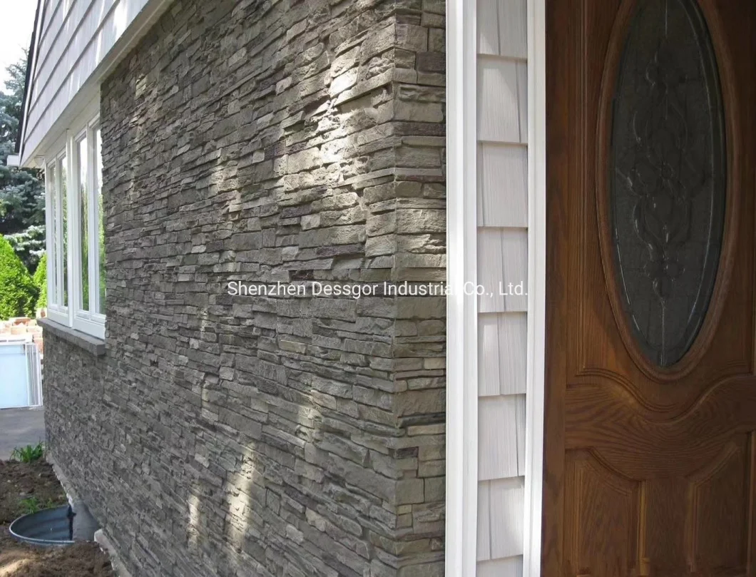 Low Price Polyurethane Faux Stacked Stone Artificial Brick Siding Panels