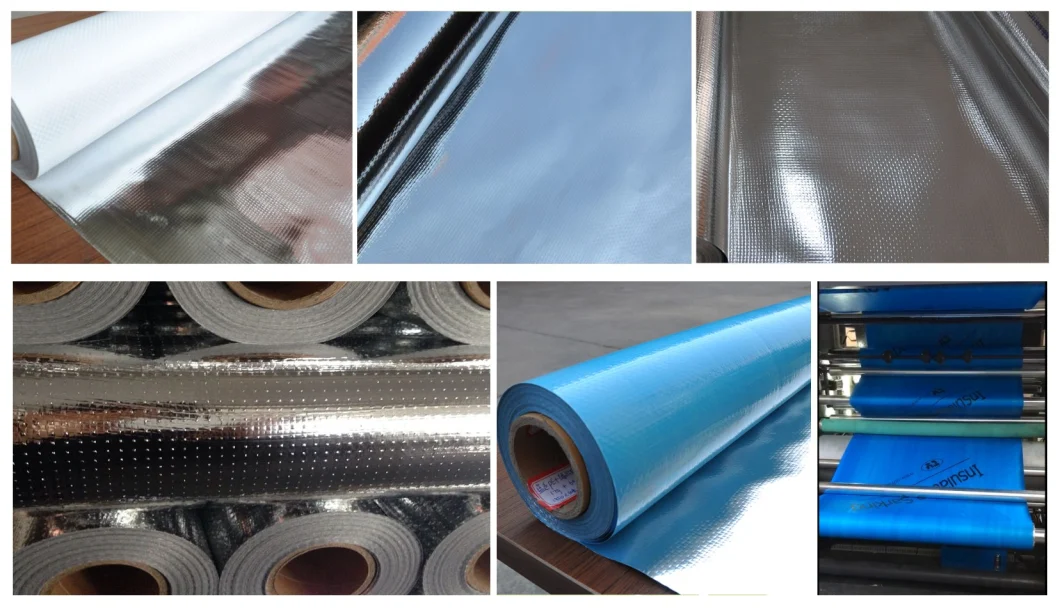 Vapor Barrier Woven Fabric Cloth Backed Aluminum Foil Roll for Heat Insulation