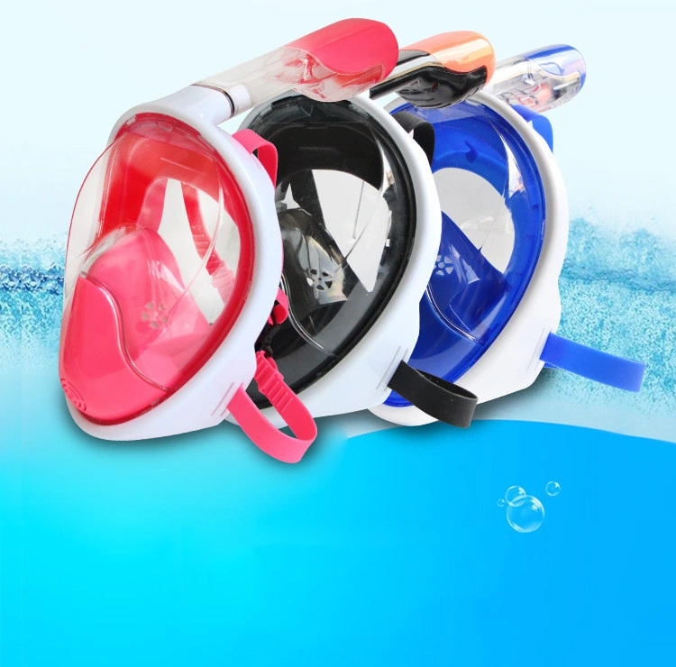Full Face Snorkel Mask, Full Face Free Breathing Design Snorkeling Mask