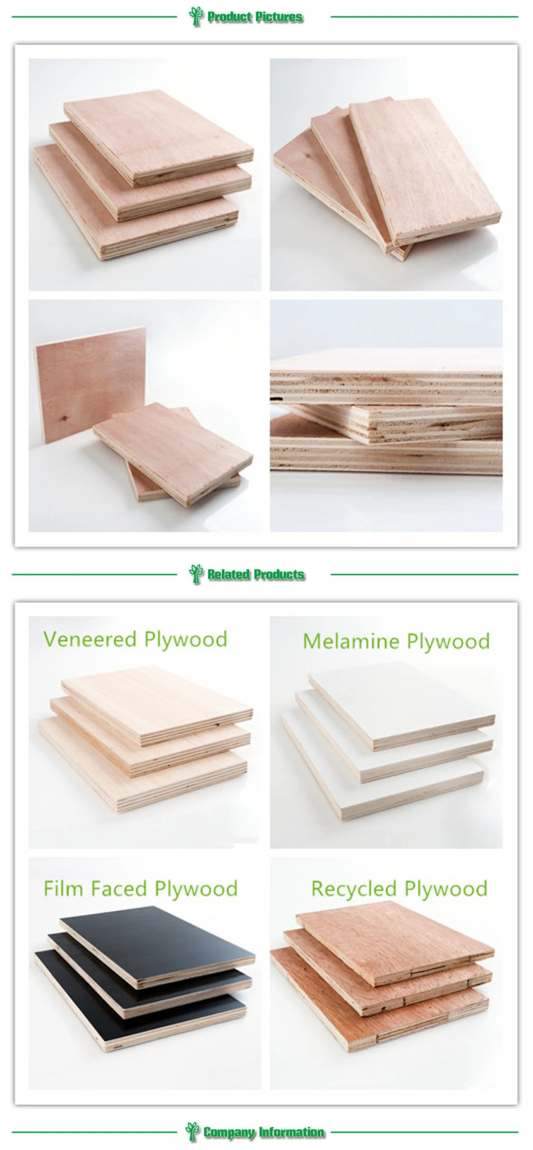 19mm Commercial Plywood Sheets, Okoume Plywood