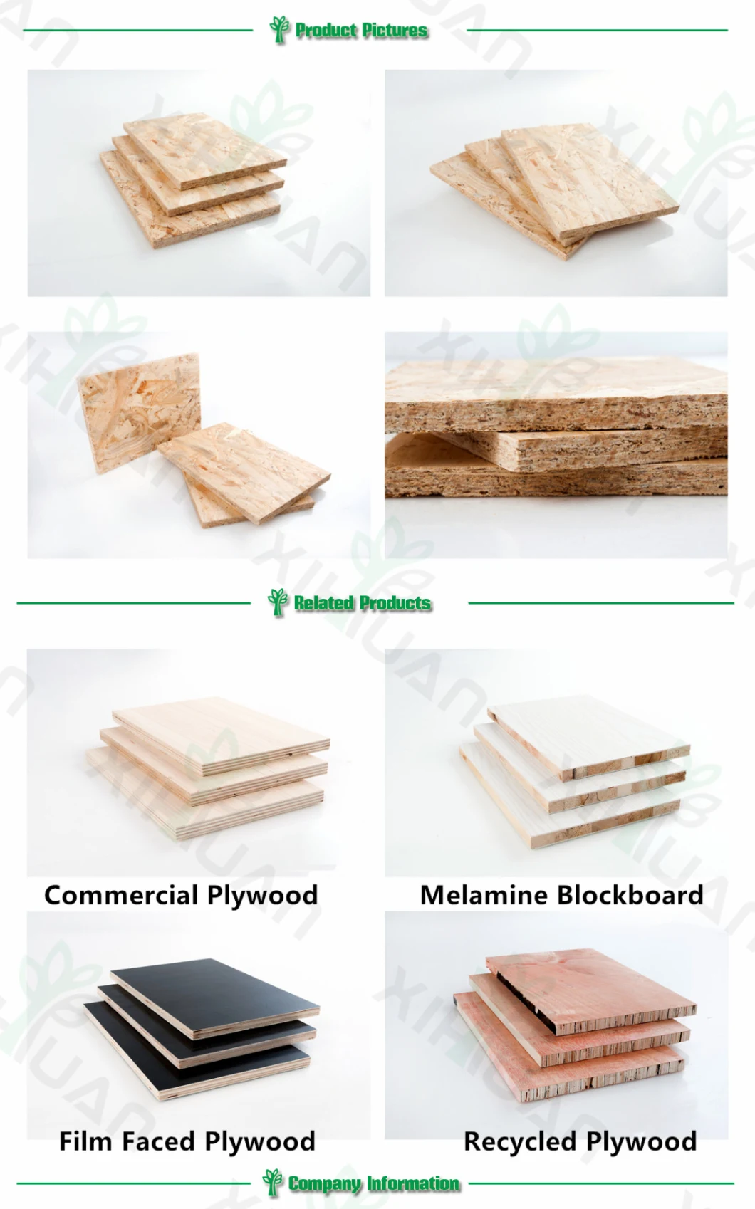 Wholesale OSB Oriented Strand Board Price Used for Floor