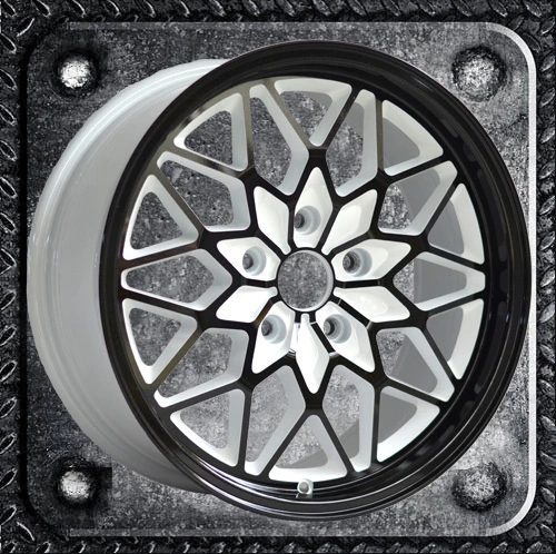 Black Painted White Inner Groove Alloy Wheel UFO-LG13