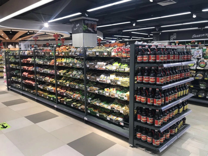 European Type Supermarket Shelving Gondola Metal Display Shelving