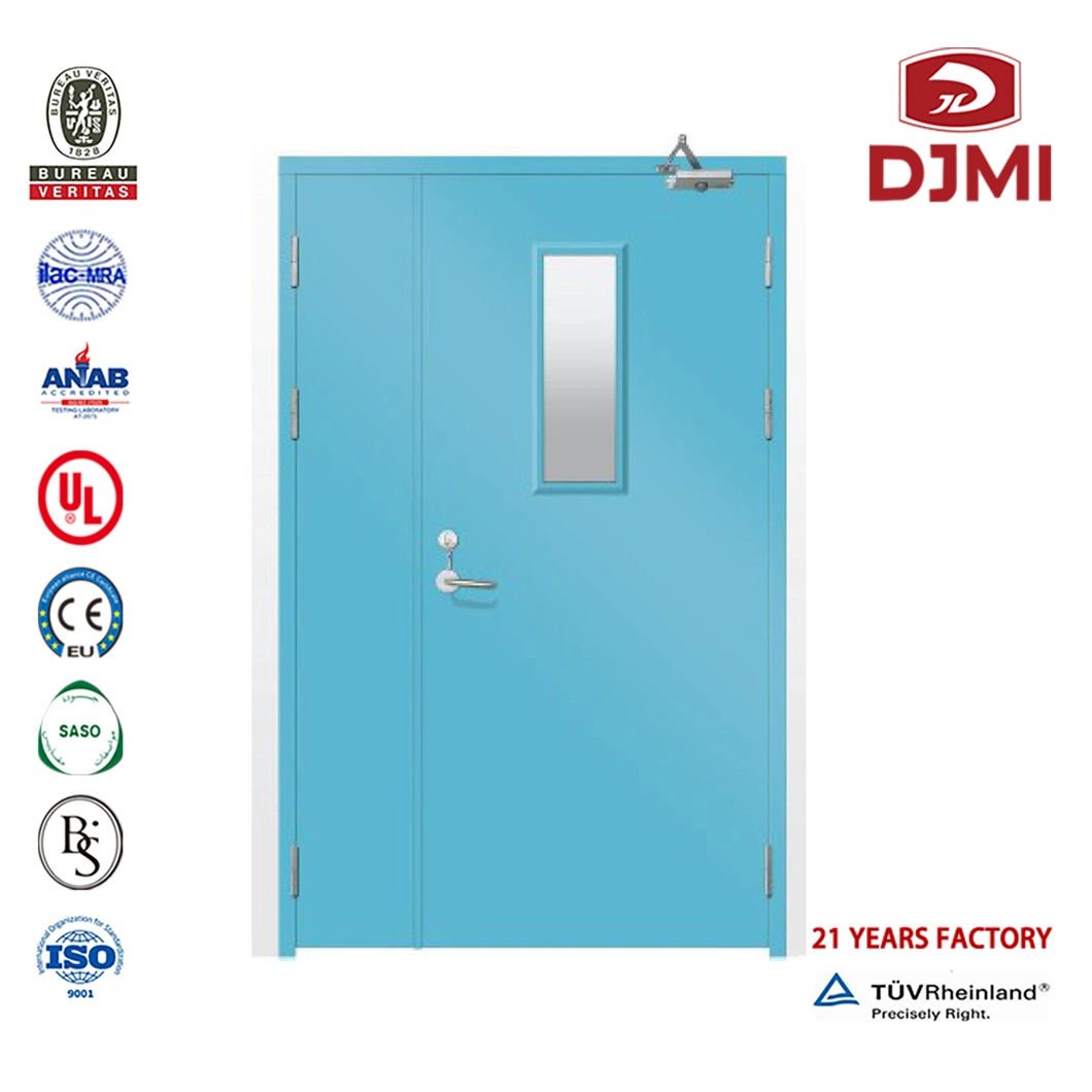 Customized Exterior Rated BS Cheap Price Double Entry Stainless Fire Wind Resistant Steel Door