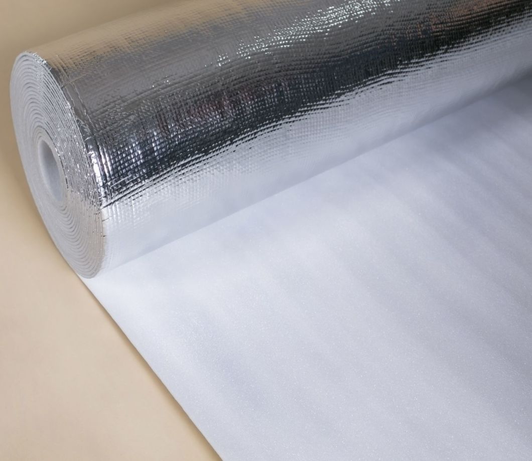 Reflective Radiant Aluminum Foil Woven Fabric with Polyethylene Rdiant Vapor Barrier Film