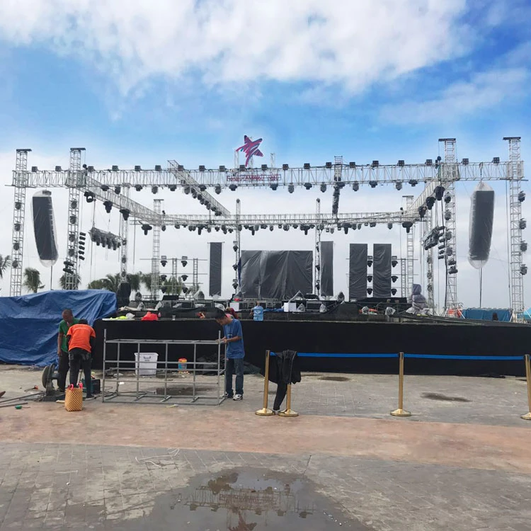 Outdoor Portable Exhibition Concert Events Wedding Stage Lighting Show Speaker Aluminum Truss with Curved Roof LED Display Truss (CS30)