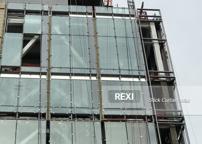 Aluminium Glass Curtain Wall Price Cost Per M2 Square Metre Foot of Glazed Unititzed Stick Frame Spider Facade