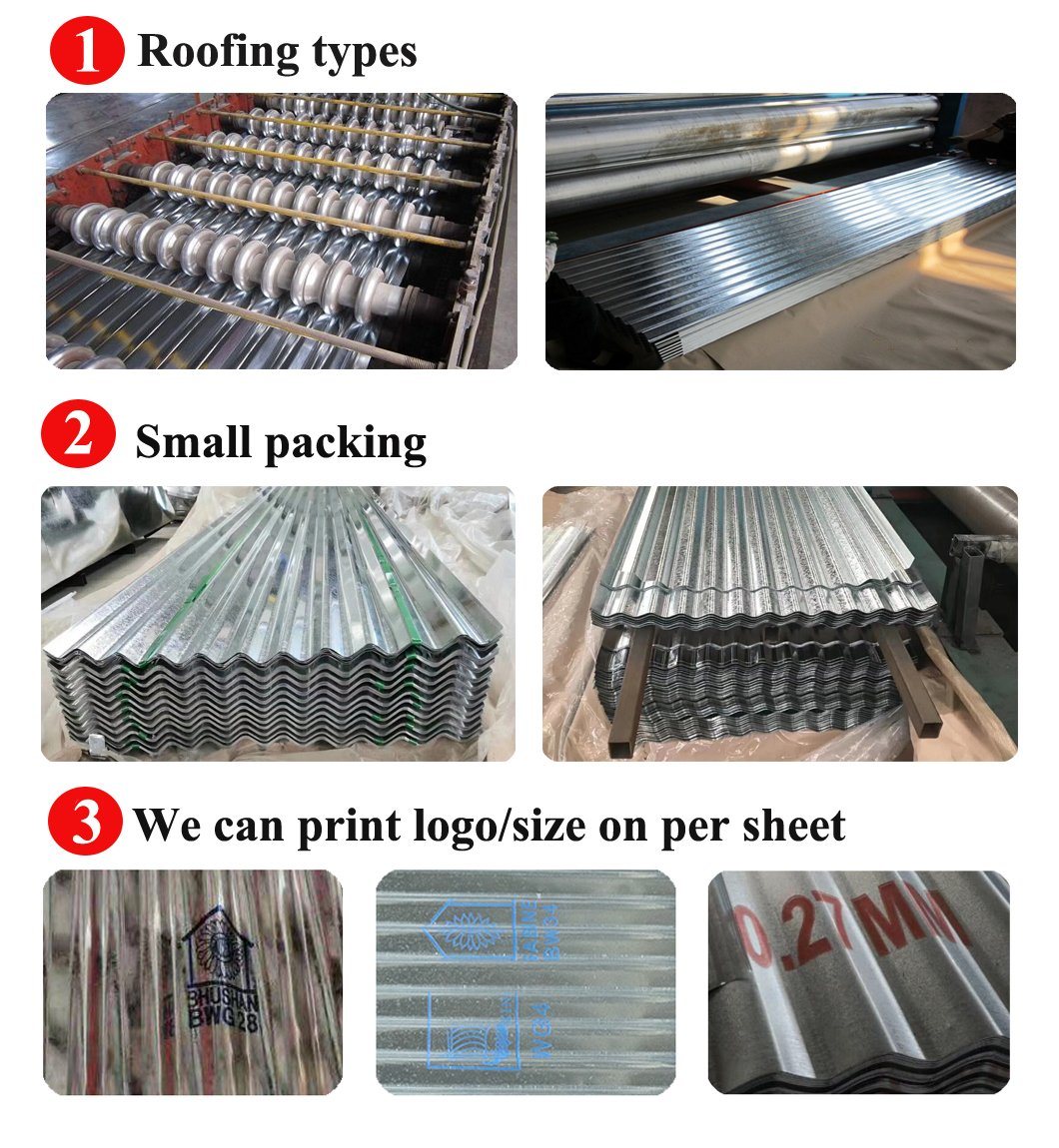 Waterproof Sizes Galvanized Steel Roofing Corrugated Sheet for Building