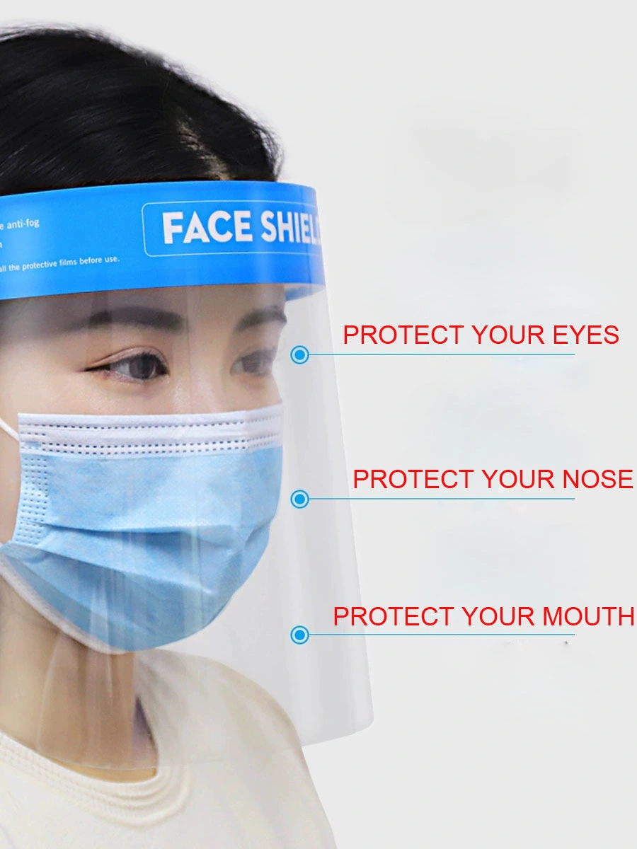 Adjustable Respirator Safe Reusable Full Face Isolation Shield Anti Fog Transparent Splash Protecive Full Face Shiled