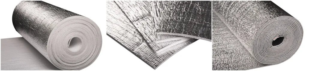 1.35m by 60m Perforated Aluminum Foil Faced Woven Fabric Wall Insulation for House Wrap
