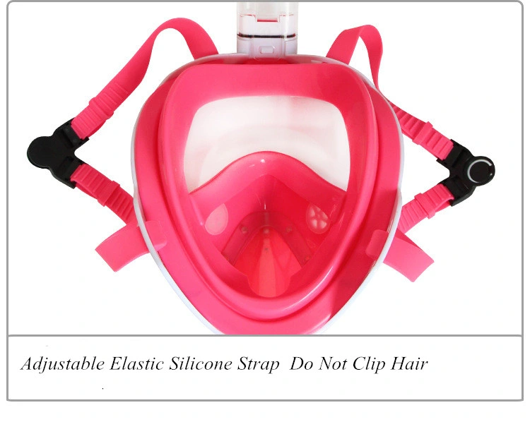Full Face Snorkel Mask, Full Face Free Breathing Design Snorkeling Mask