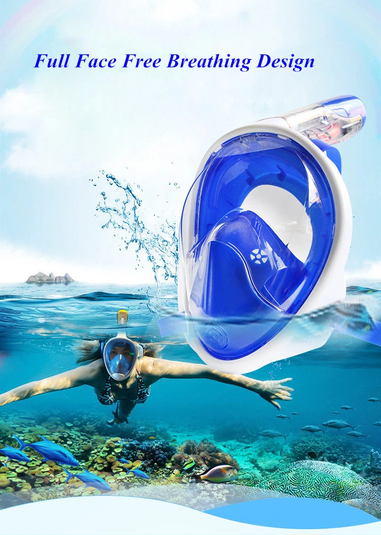 Full Face Mask Snorkel Full Face Free Breathing Design Diving Mask