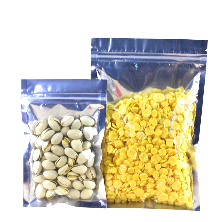 Custom Plastic Bag Three Side Seal Aluminum Foil Small Sachet Food Packing Bag for Nuts