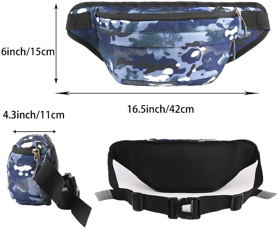 Water Resistant Large Hiking Waist Bag Pack Bag for Running Walking Traveling Fanny Pack Bag