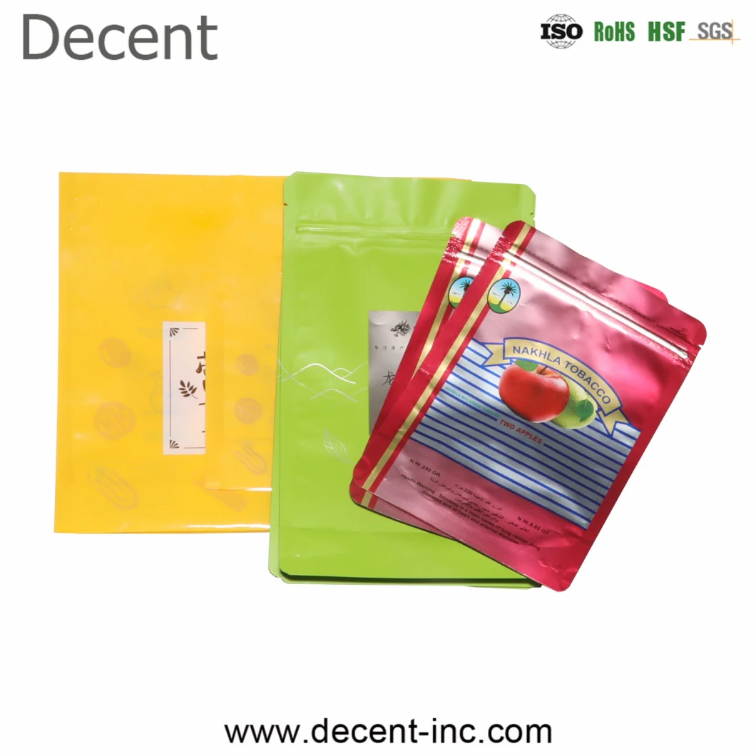 New Custom Printed Resealable Ziplock Aluminum Foil Plastic Pouch Doypack Bags for Food Packaging