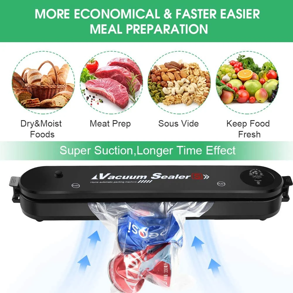 Handheld Vacuum Sealer with Free Vacuum Bags for Food Packaging