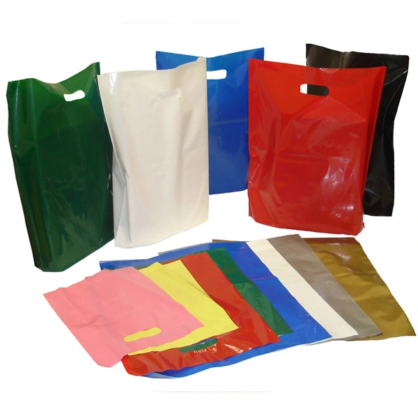 Custom Die Cut Handle Bag, Custom Printed Handle Bags Take out Bags