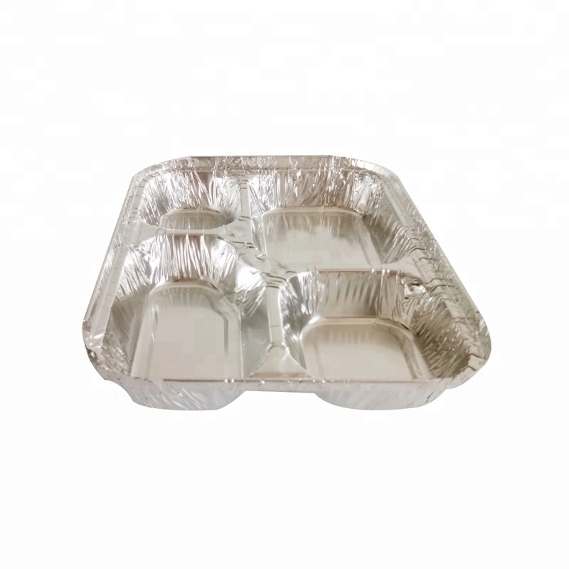 Gold Tin Foil Box Aluminum Foil Box Can Be Sealed Sealing Lunch Box Disposable Takeaway Packaging