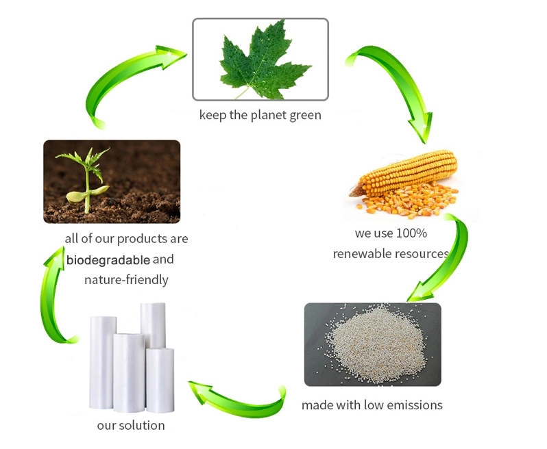 Eco Friendly Corn Starch Biodegradable Compostable Eco Friendly Laundry Plastic Bag
