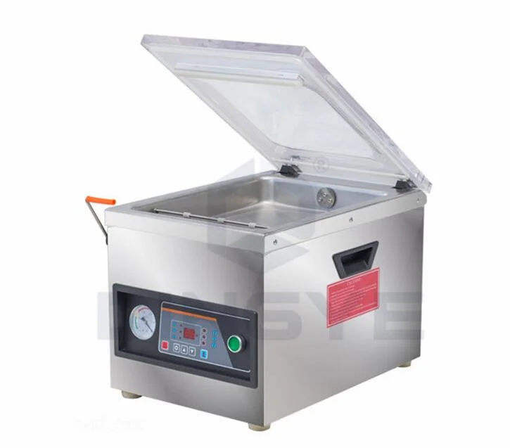 Automatic Sealing Machine Bag Food Meat Fish Rice Fruit Vegetable Single Chamber Vacuum Sealer DDZ260