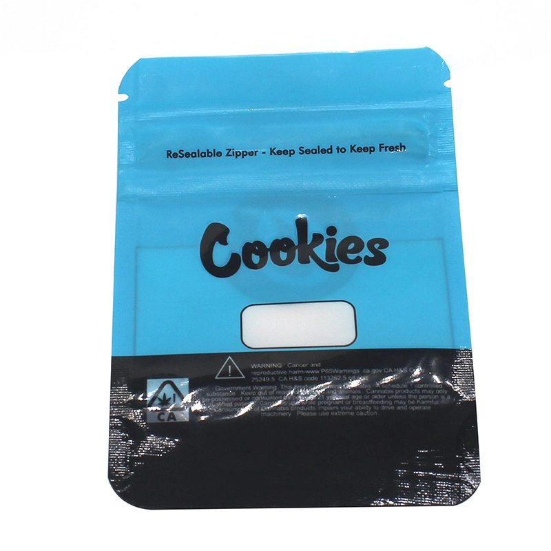 Custom Printed Heat Seal Cookies Recyclable Vacuum Plastic Packaging Zipper Bag