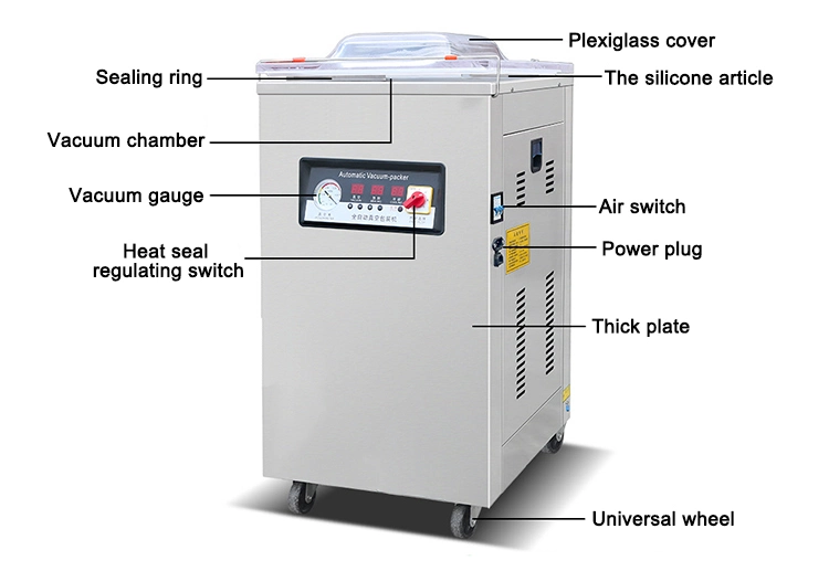 Single Chamber Vacuum Sealer Machine, Seafood Rice Manual Stainless Steel Automatic One Chamber Vacuum
